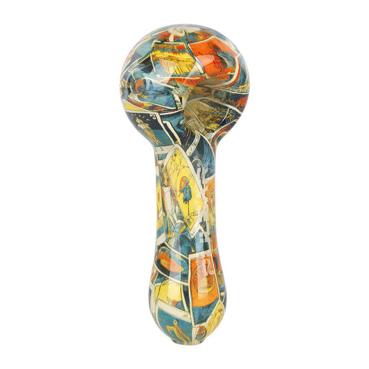 Pulsar Inside Print Glass Spoon Pipe | 4.75"