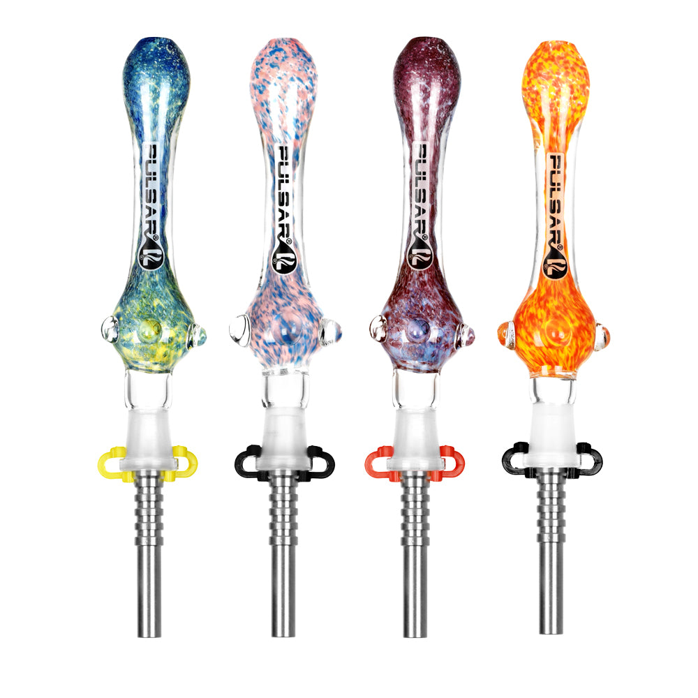 Pulsar Candy Frit Twist Dab Straw - 7.5"/Colors Vary