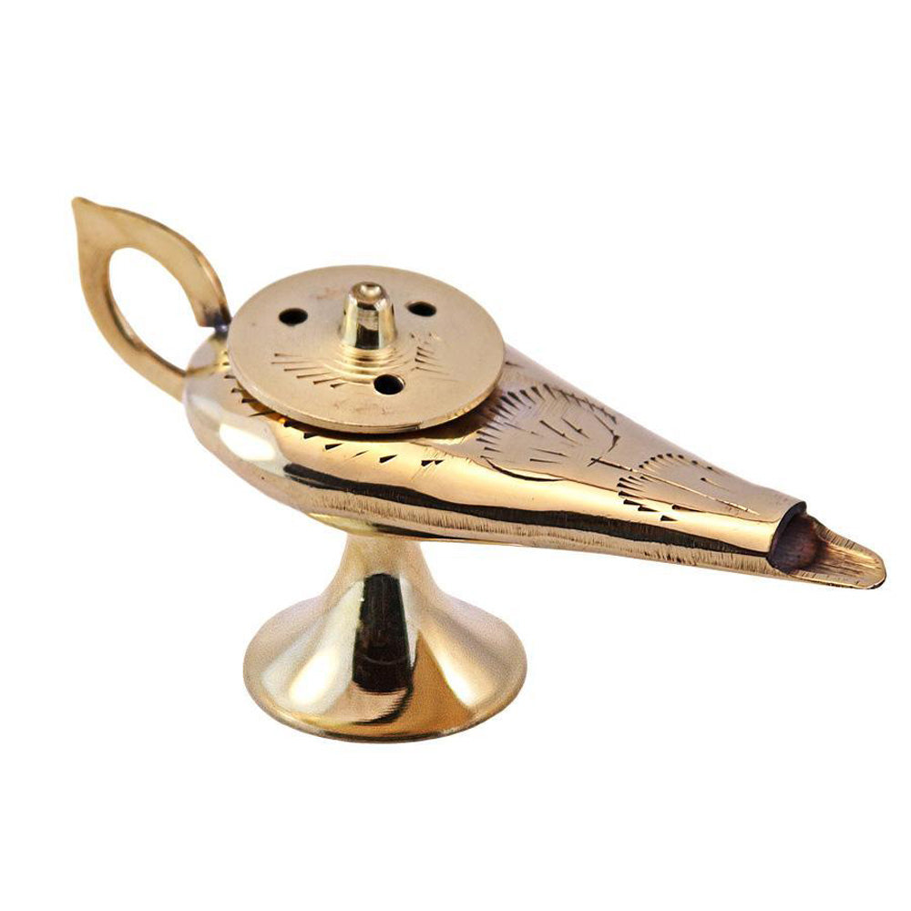 Aladdin's Magic Lamp Brass Incense Burner