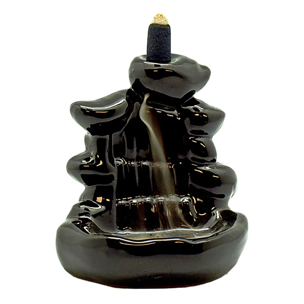 Cascade Steps Ceramic Backflow Incense Burner - 4.5"