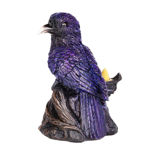 Quoth the Raven Back Flow Polyresin Incense Burner - 6.75" x 5.25"