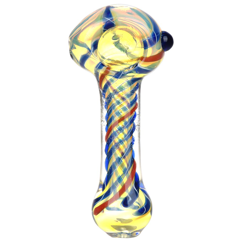 Inside Out Twisted Glass Pipe - 2.5" / Colors Vary
