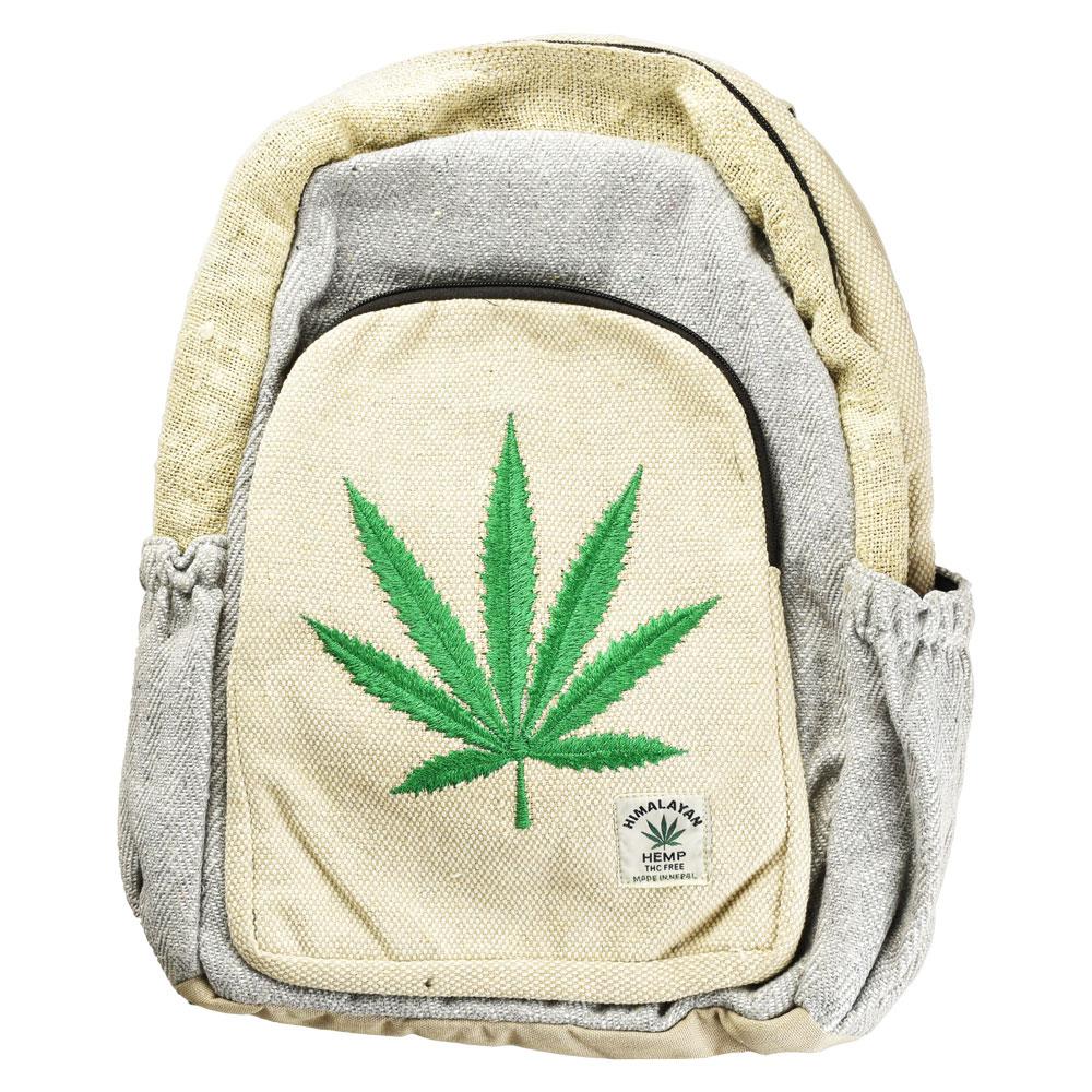 ThreadHeads Hemp Big Green Leaf Backpack