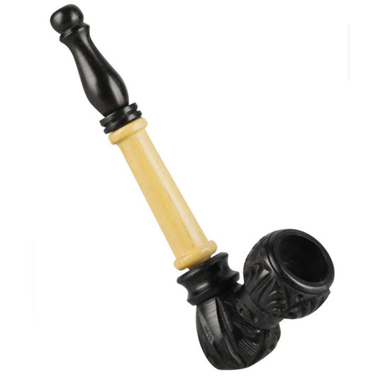 Multi Wood Carved Pipe | 5.5 Inch