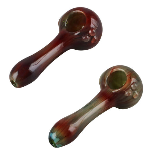 Streaked Spoon Pipe - 4.25" / Colors Vary