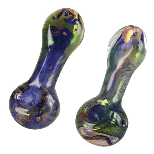 Spattered Fumed Hand Pipe - 4"