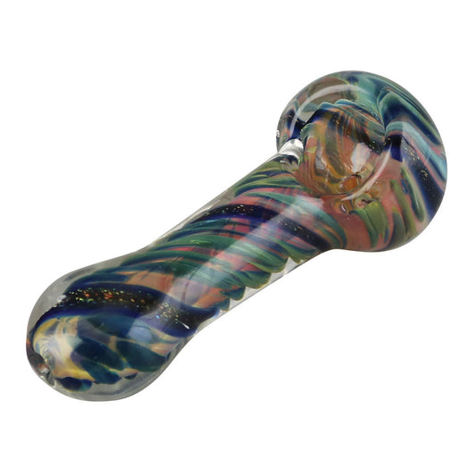 Spiral Fumed Dicro Glass Spoon Pipe