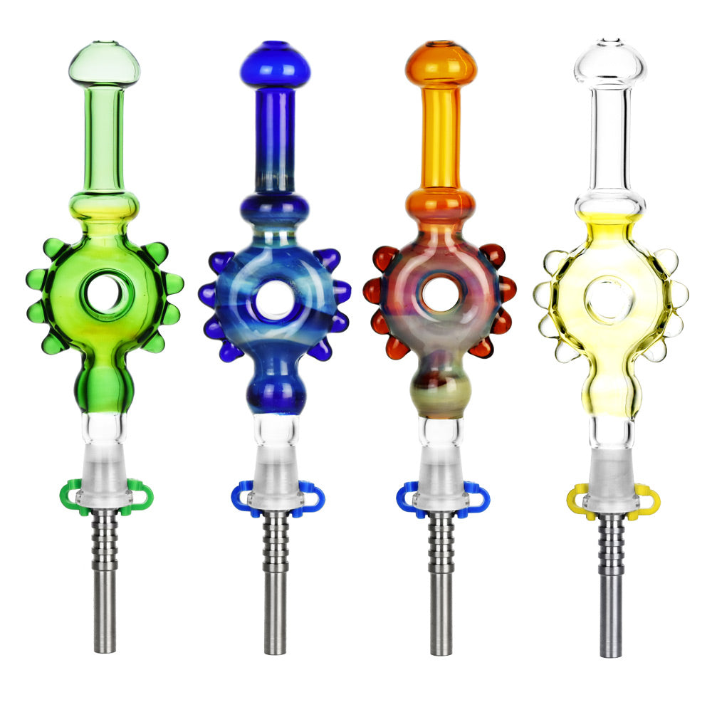 Studded Donut Dab Straw - 7.5" / Colors Vary