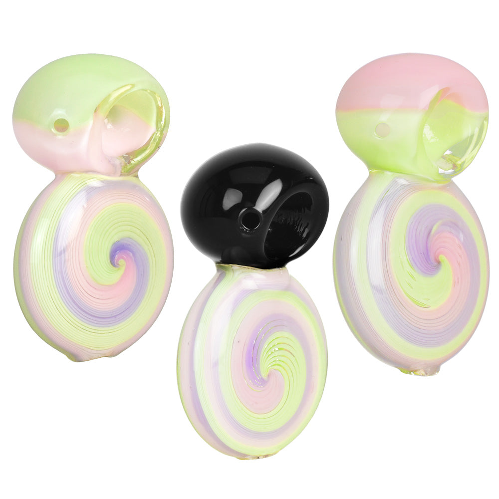 Rotund Pastel Gyre Hand Pipe - 3.25"/Colors Vary