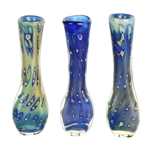 Iridescent Bubbles Chillum Pipe | 3.25" | Colors Vary