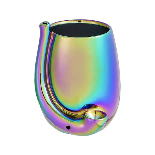 Roast & Toast Iridescent Ceramic Wine Glass Pipe | 12oz