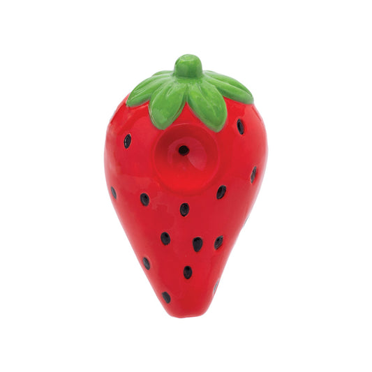 Wacky Bowlz Strawberry Ceramic Hand Pipe | 3.5"