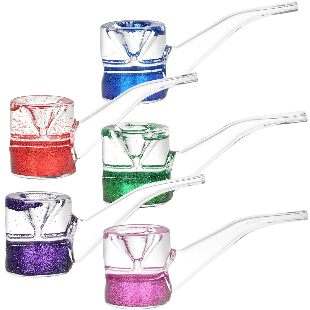 So Camp Glitter Glycerin Hand Pipe - 5" / Colors Vary