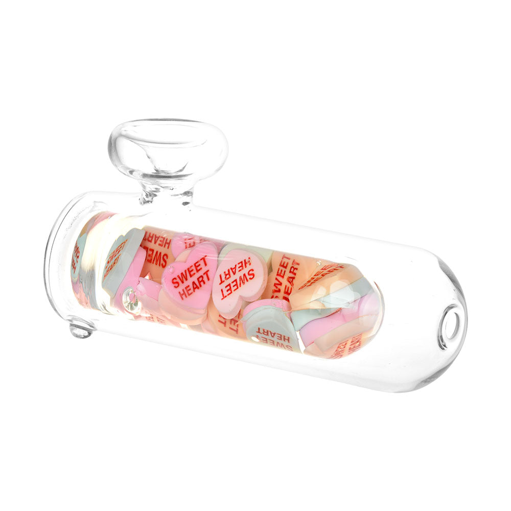 Valentine Hearts Glass Hand Pipe | 5.25"