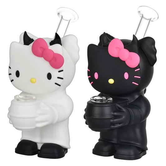 2CT BUNDLE - What Up, Cat? Silicone Water Pipe - 5.5" / Assorted Colors