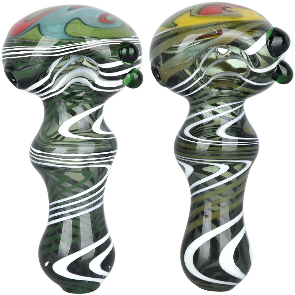 Time is a Disc Wig Wag Hand Pipe - 4" / Colors Vary