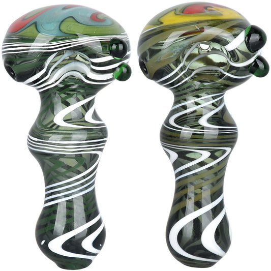 Time is a Disc Wig Wag Hand Pipe - 4" / Colors Vary