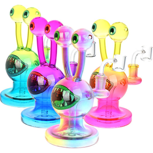 Snail Beastie Glass Dab Rig - 7.25" / 14mm F / Colors Vary