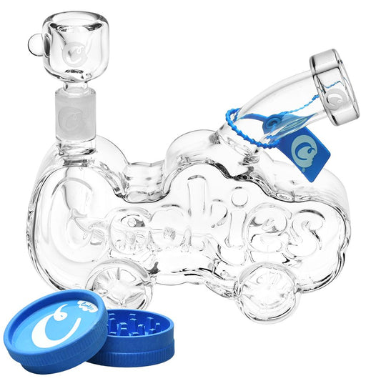 Cookies Cloud Roller Glass Water Pipe - 6.5" / 14mm F