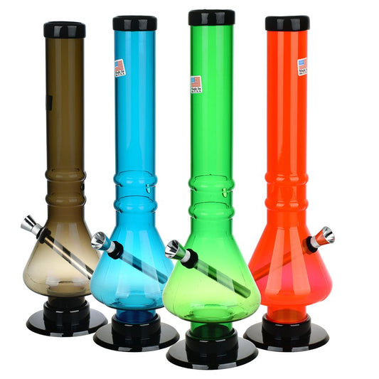 Beaker Base Acrylic Water Pipe - 12" / Colors Vary