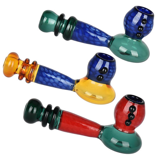 Magic Lamp Honeycomb Glass Hand Pipe - 5" / Colors Vary