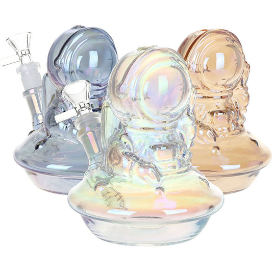 Astronautical Adventure Glass Water Pipe - 6" / 14mm F / Colors Vary