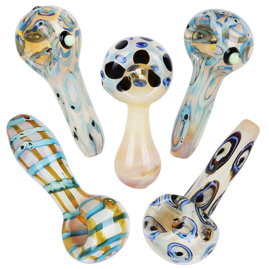 20CT BUNDLE - Distant Atmospheres Glass Hand Pipe - 3" / Assorted Designs