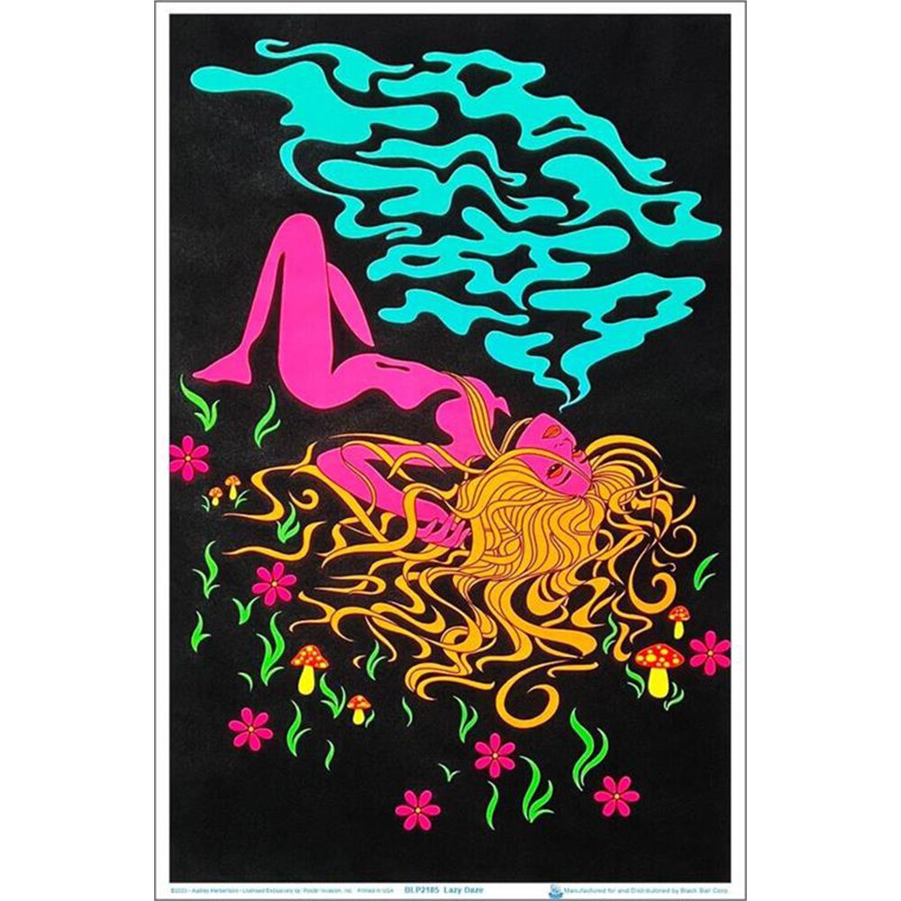 Lazy Daze Flocked Blacklight Poster - 23"x 35"