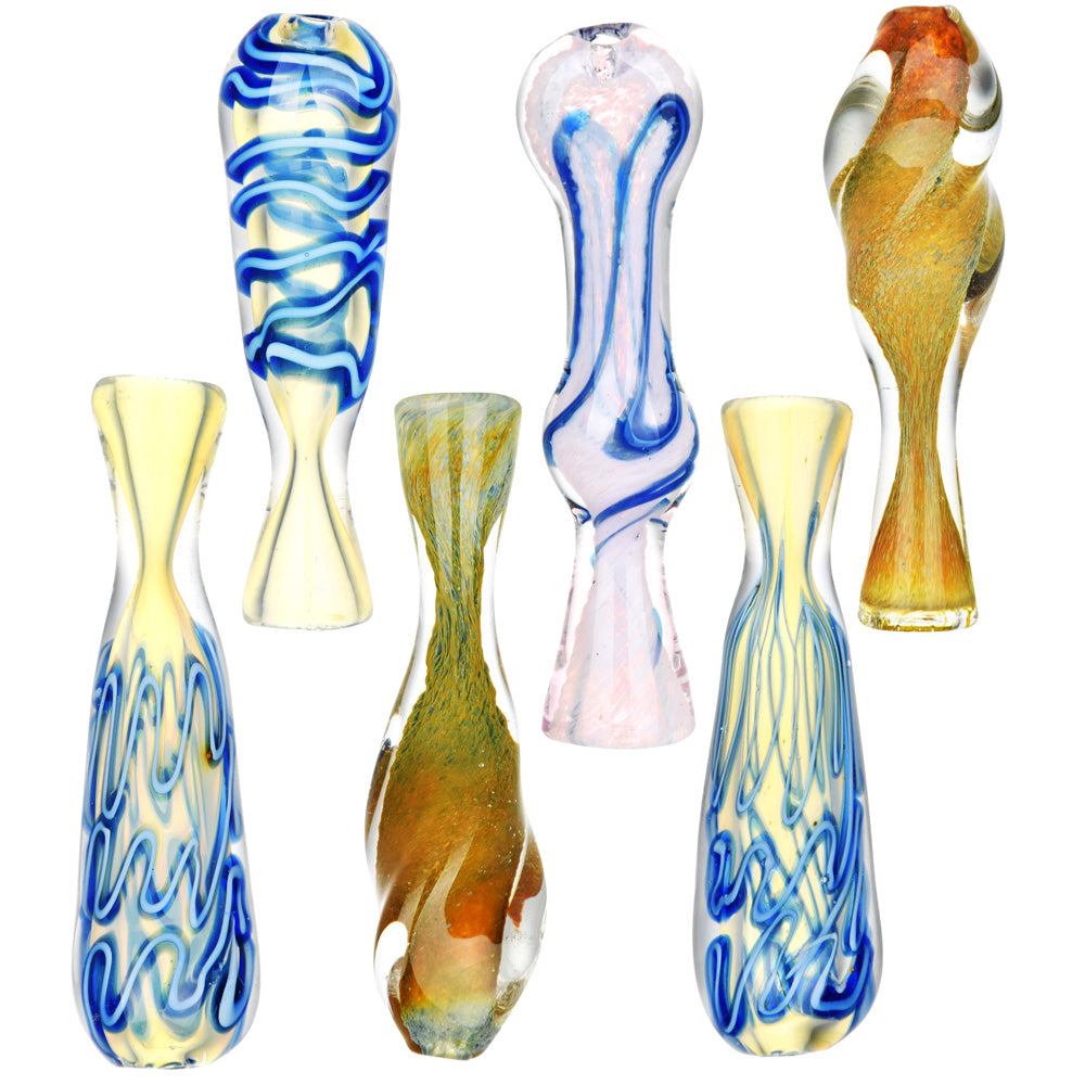 6PC BUNDLE - Easygoing Glass Chillum - 3"-3.5" / Assorted Styles
