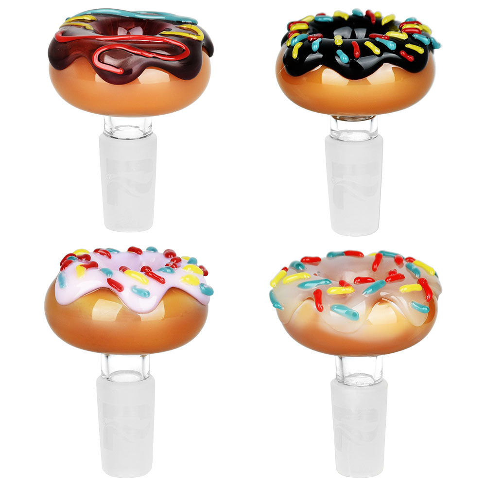 Pulsar Donuts Herb Slide | 14mm M | Assorted Colors | 12pc Display