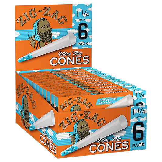 24PK DISPLAY - Zig Zag Above The Clouds LE Ultra Thin Pre-Rolled Cones - 6pc / 1 1/4