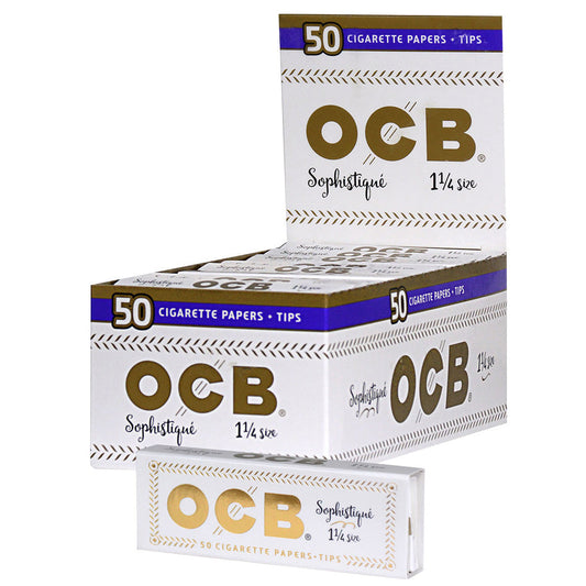 OCB Sophistique 1-1/4 Rolling Papers & Tips | 24pc Display