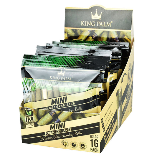 King Palm Hand Rolled Leaf | 25ct | Mini | 8pc Display