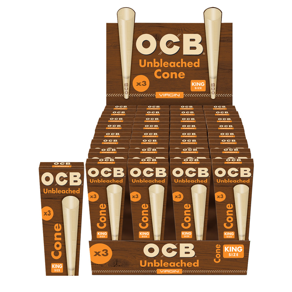 32PC DISPLAY - OCB Unbleached Cones