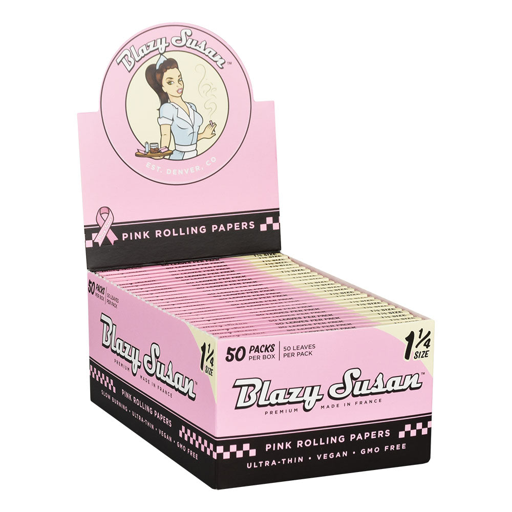 Blazy Susan Pink Rolling Papers | 50pk | 50pc Display