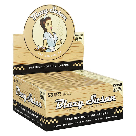 Blazy Susan Unbleached Rolling Papers | 50pk | 50pc Display