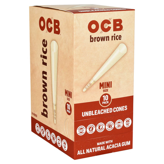 OCB Brown Rice Unbleached Cones | 24pc Display