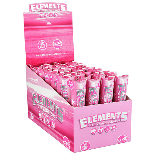 Elements Ultra Thin Pink Cones | 32pc Display