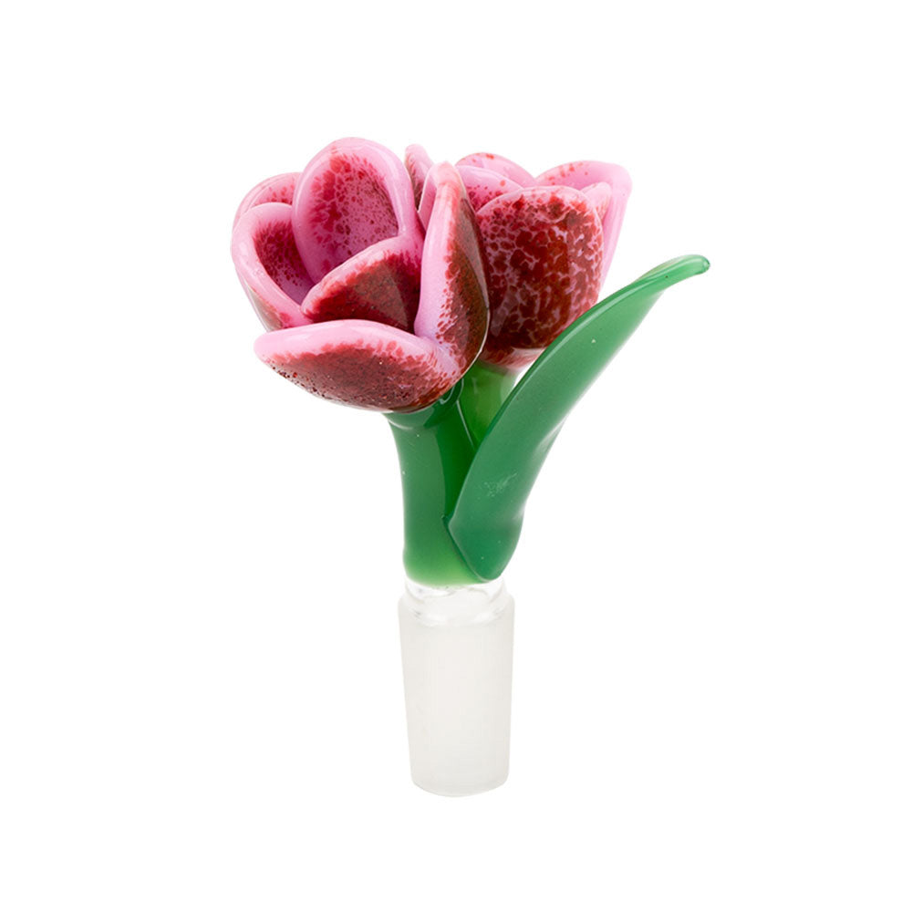 Strawberry Cream Tulip Bong Bowl | 14mm Male