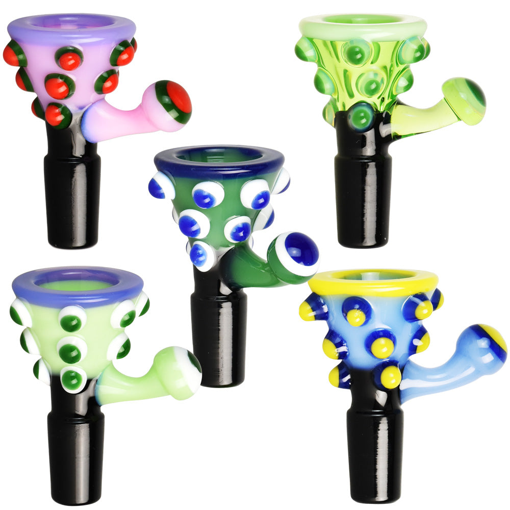 5PC BUNDLE - Crazy Eyes Herb Slide - 14mm M / Assorted Colors