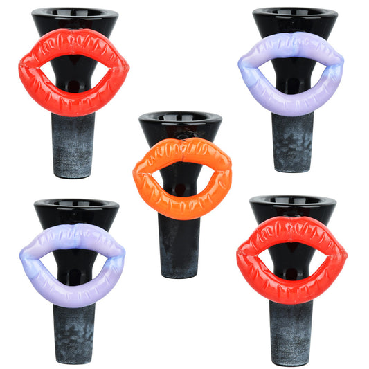 5PC SET - Loquacious Lips Herb Slide - 14mm M / Assorted Colors