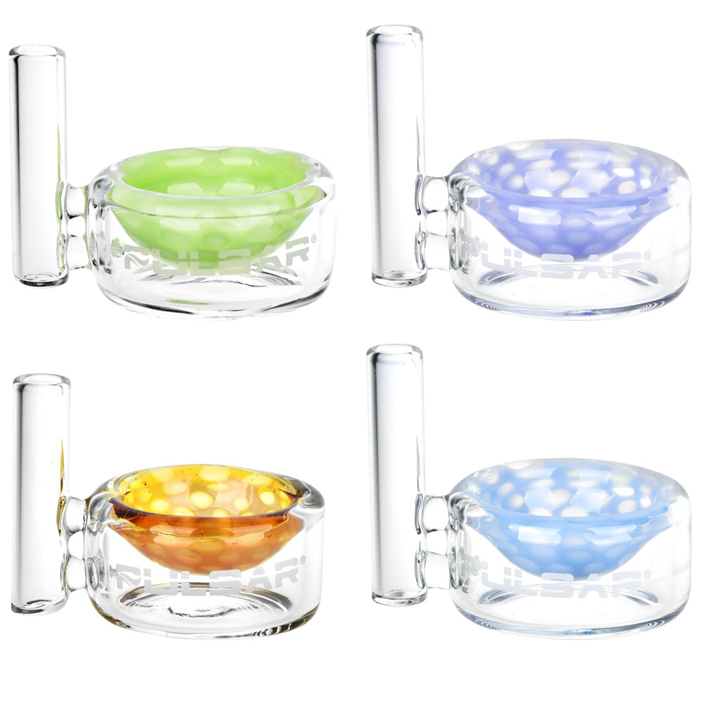 Pulsar Honeycomb Concentrate Dish w/ Dabber Holder - 2" / Colors Vary