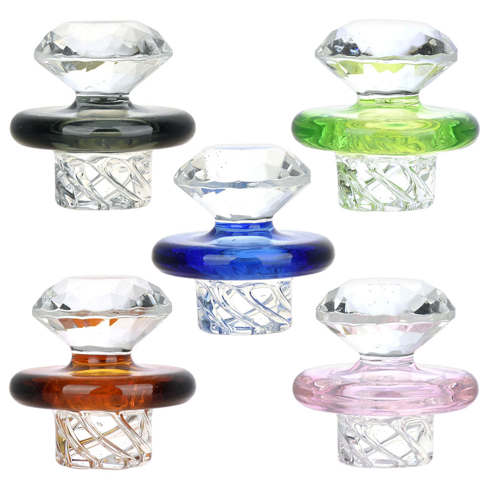 Diamond Vortex Carb Cap | 33mm | Assorted Colors | 5pc Bag