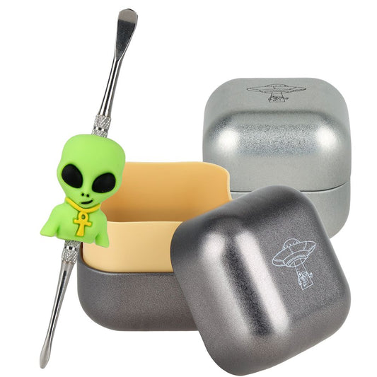 Alien Dab Tool & UFO Concentrate Jar Set - 4.8" / Colors Vary