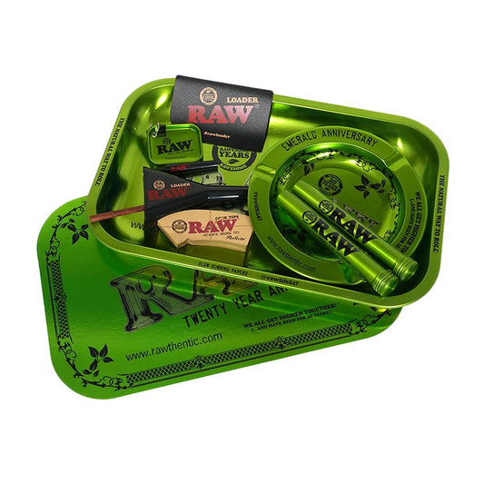 RAW 20th Anniversary Emerald Smoker's Kit