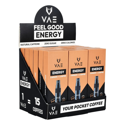 VAE Caffeine Energy Spray | 0.18fl oz | 9ct Display