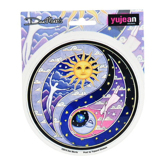 Dan Morris Celestial Yin Yang Round Sticker - 4.5"