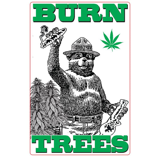 Smokey Bear Burn Trees Sticker - 5" x 3.25"