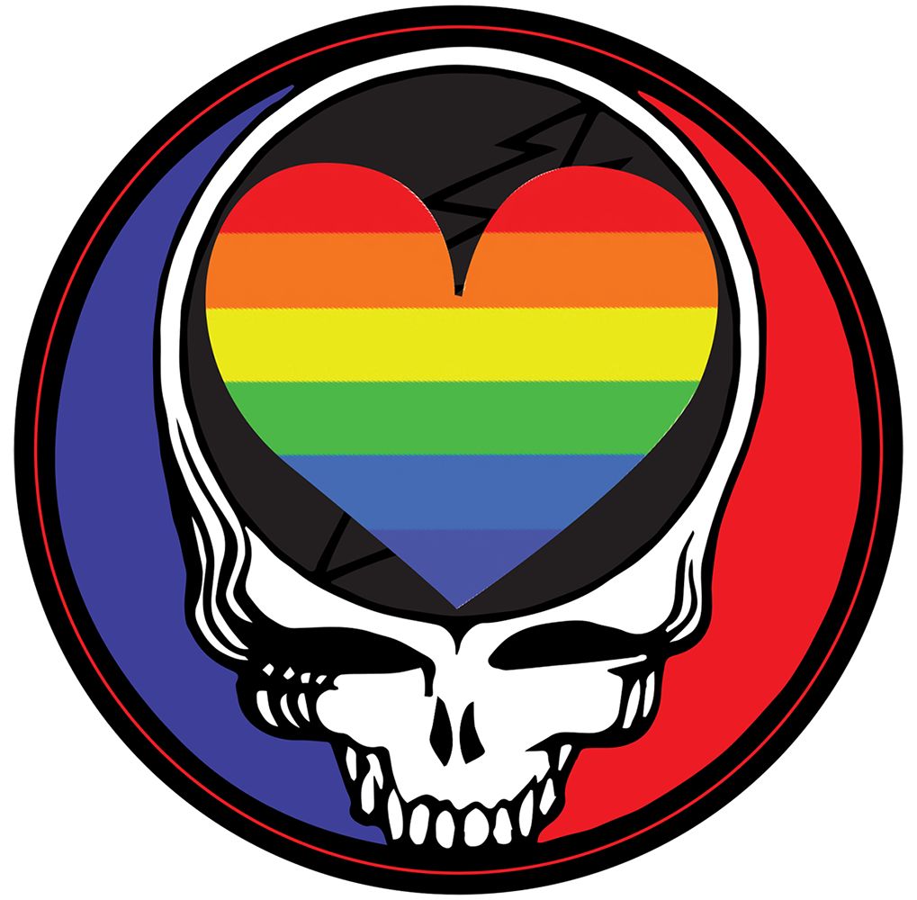 Grateful Dead Pride Heart Sticker - 4.25" x 4.25"