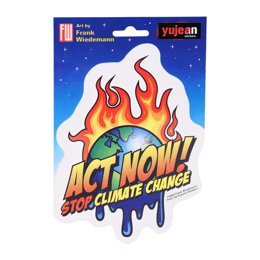 Frank Weidemann Act Now! Stop Climate Change Die-Cut Sticker - 4.4"x5.5"